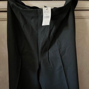 Banana Republic NWT 12 black wool stretch pants side zi elastic waist